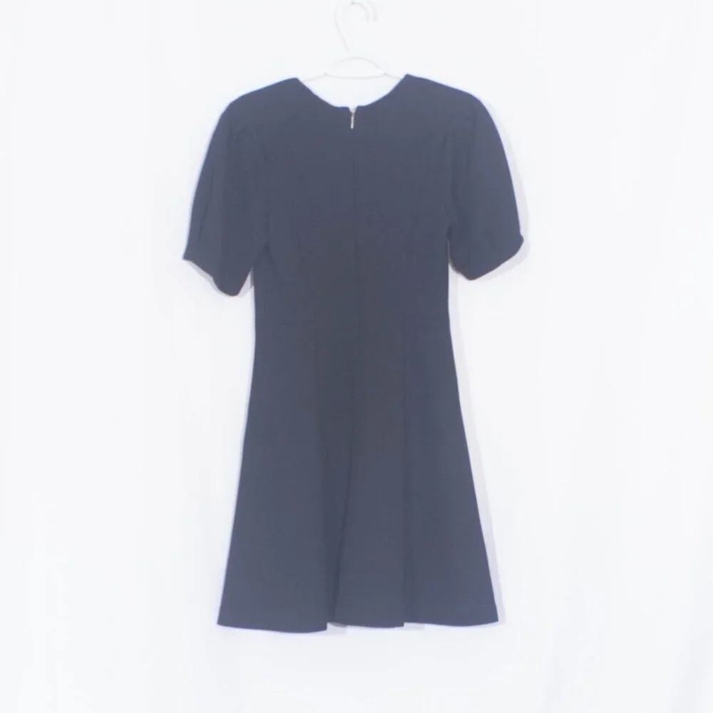 REBECCA TAYLOR Navy Stretch Textured Dress Size 2 - Picture 7 of 12
